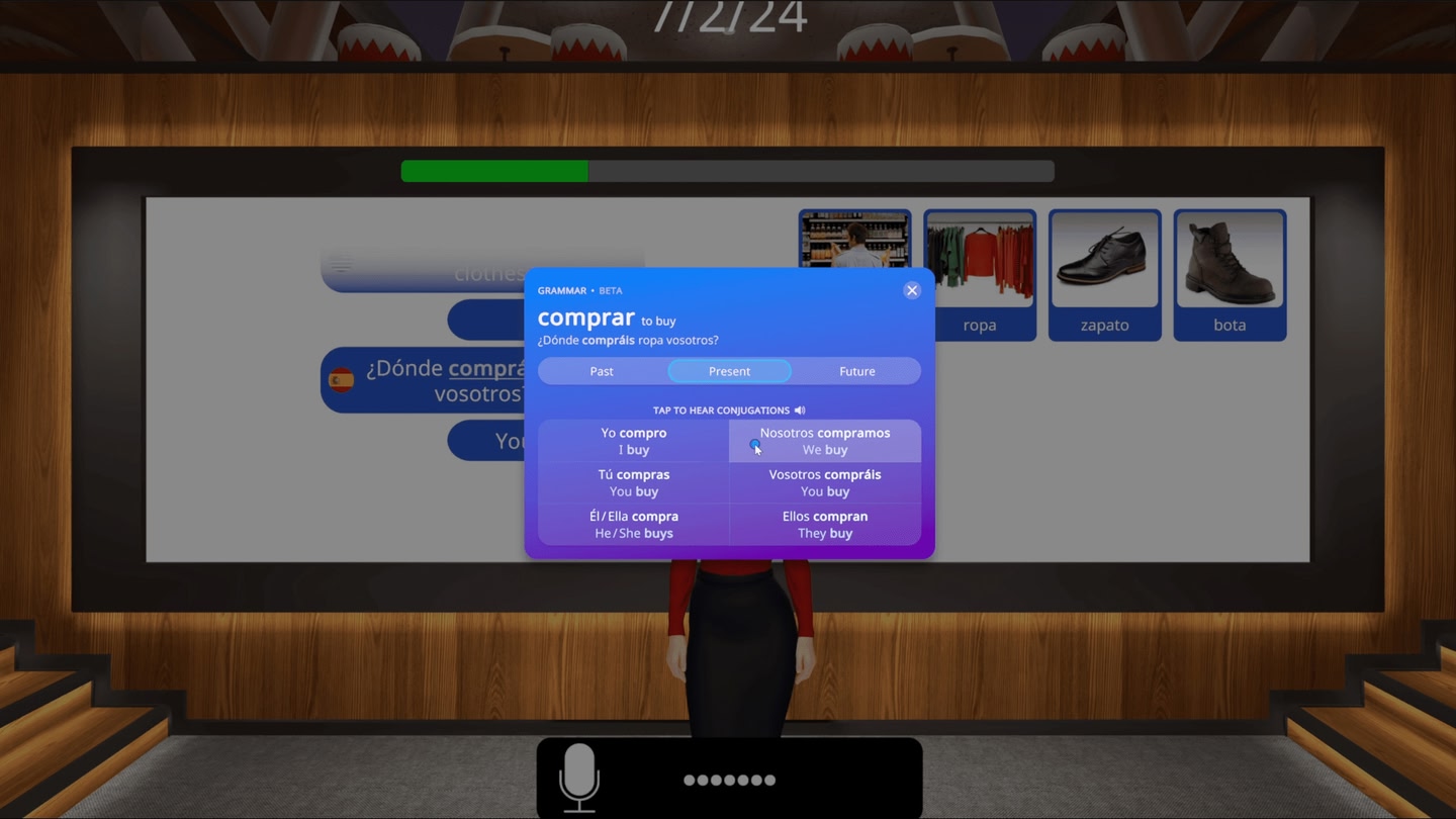Mondly: Practice Languages in VR 6 Mondly: Practice Languages in VR تصویر 6