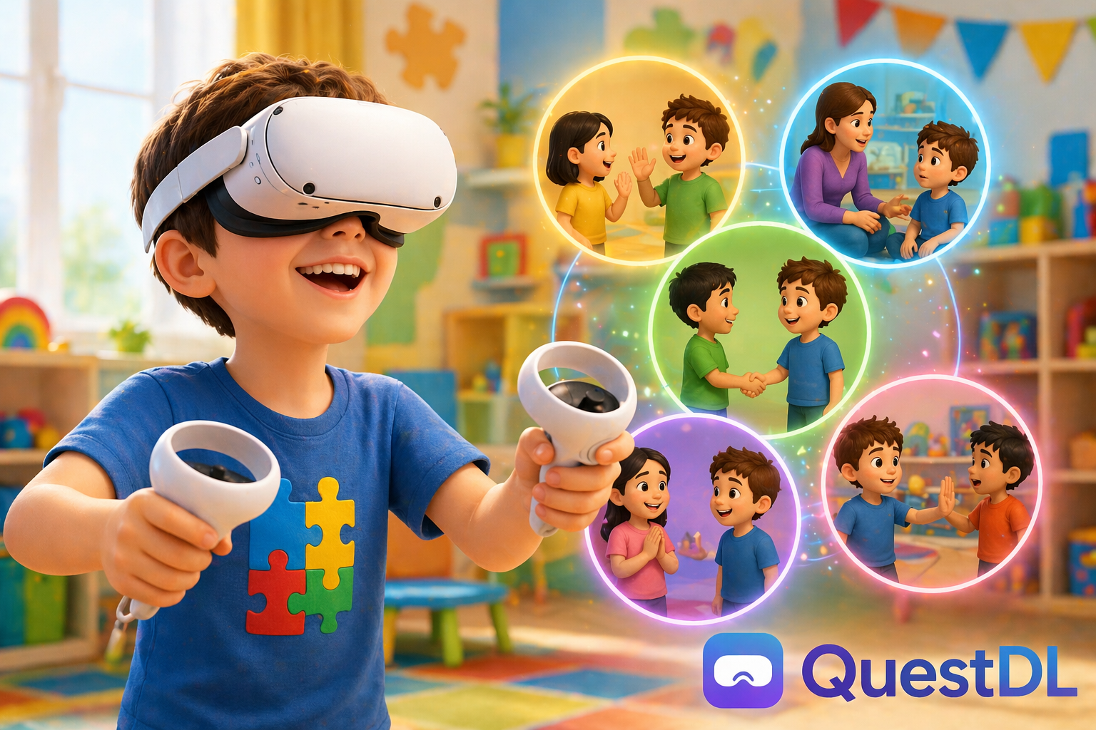 بازی VR کودکان اوتیسم؛ ۵ مهارت اجتماعی را با QuestDL کامل یاد بگیرند 1 25 2026 02 17 50 AM