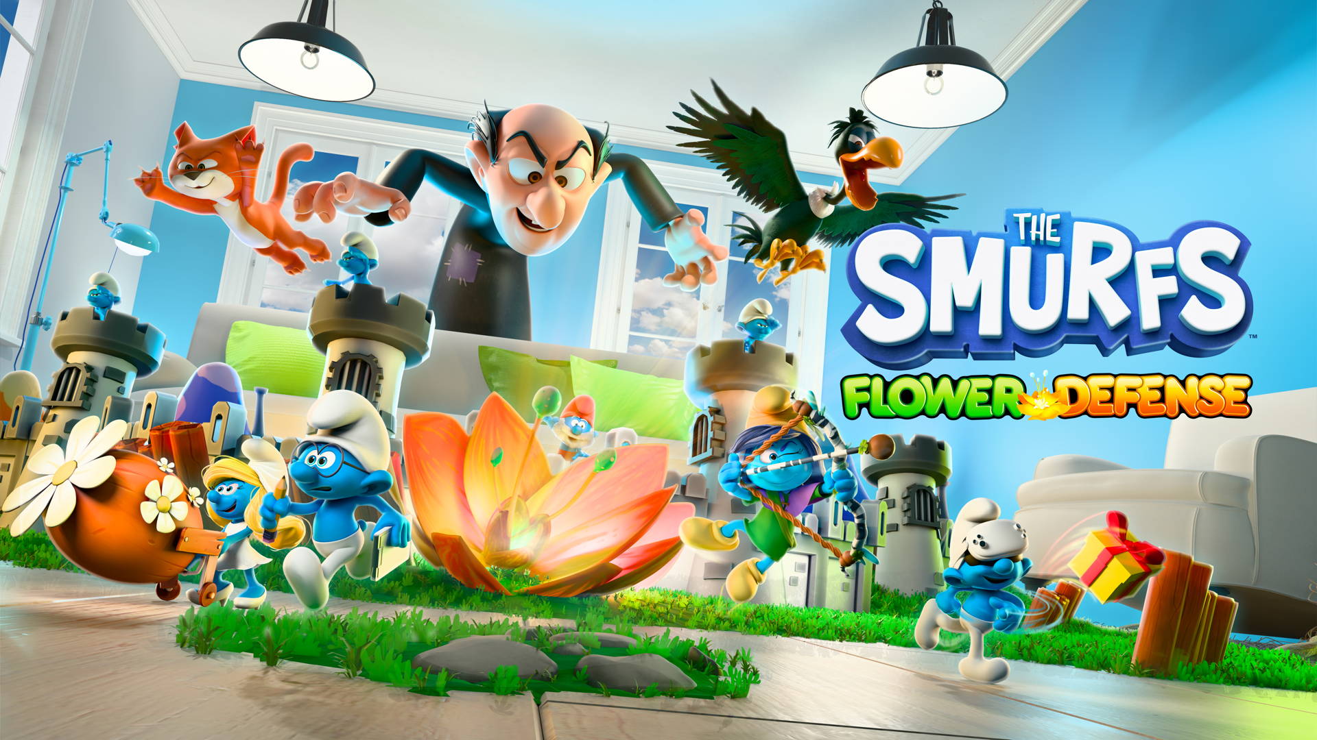 بازی The Smurfs - Flower Defense 1 بازی The Smurfs Flower Defense